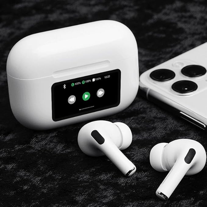 A9 Pro Earbuds with ANC/ENC LED Display Screen OR Advanced Noise Cancelling